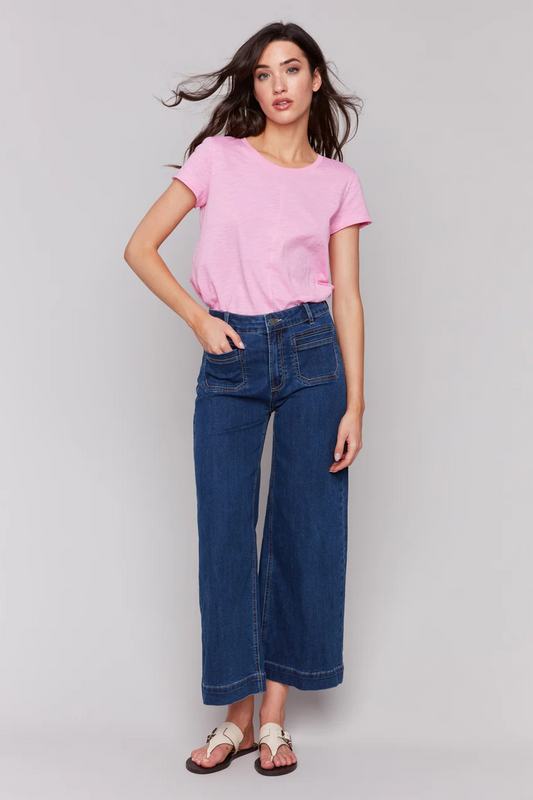 Patch Pocket Flare Jeans
