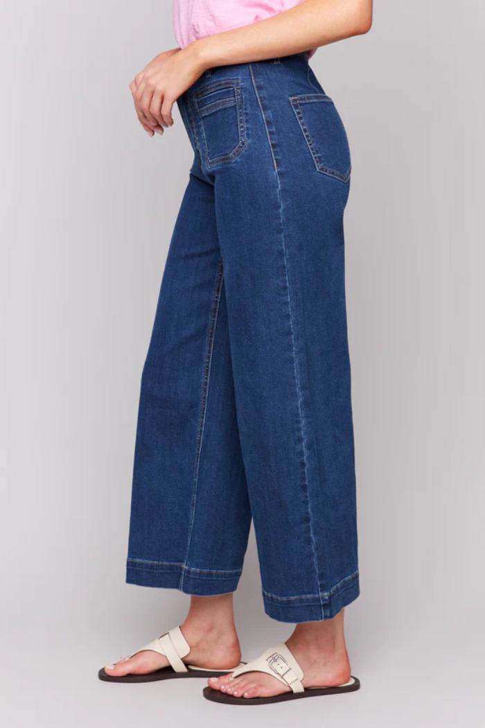 Patch Pocket Flare Jeans