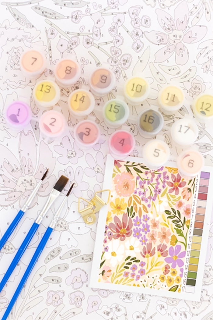Floral Paint by Numbers Kit
