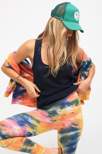 Sunset Legging - Indigo / Citrus
