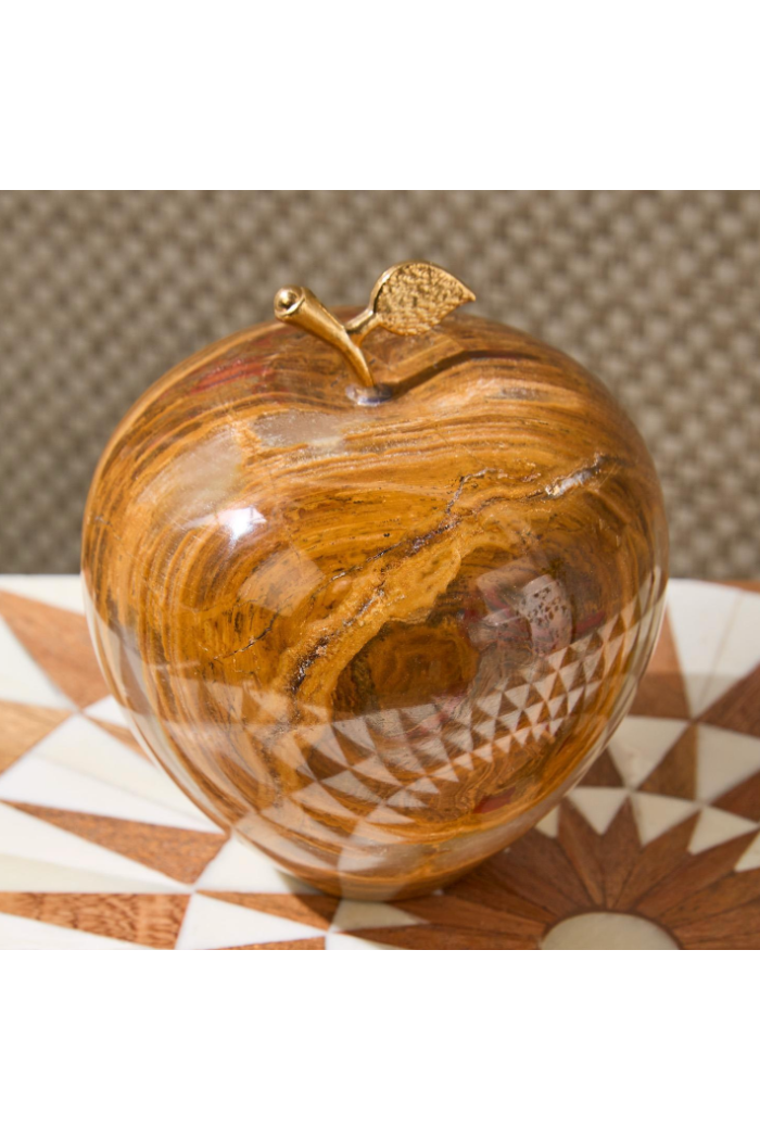 MARBLE APPLE PAPERWEIGHT