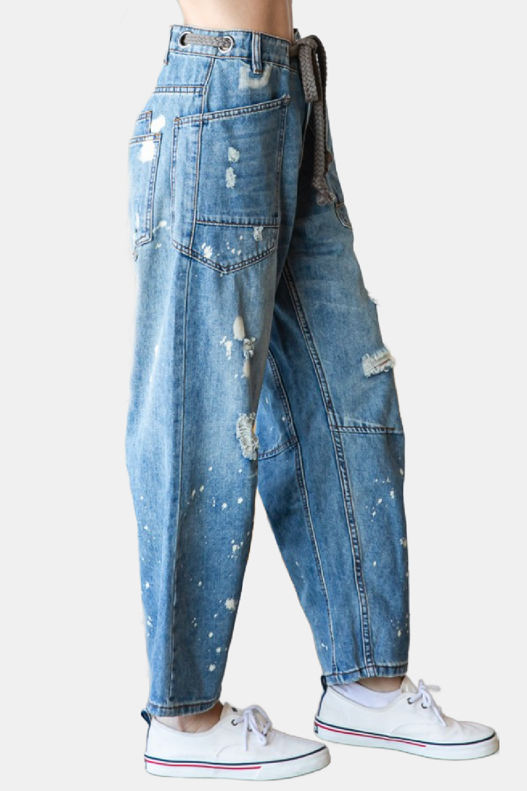 Washed Distressed Jeans