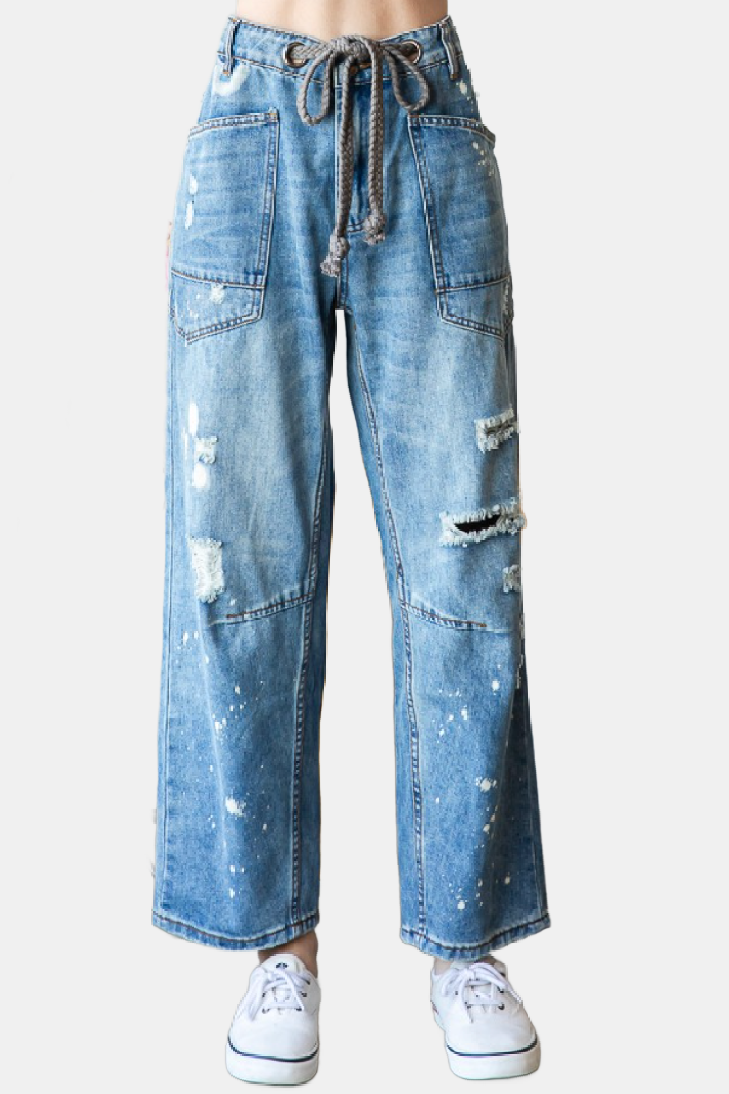 Washed Distressed Jeans