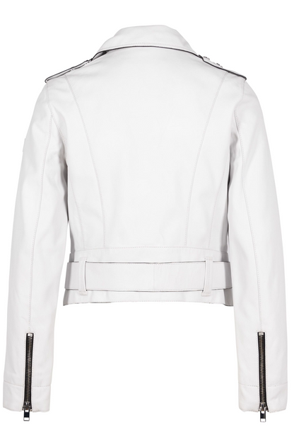 Celin White Leather Jacket