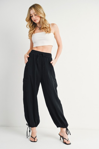 Harem Jogger Drawstring Pants