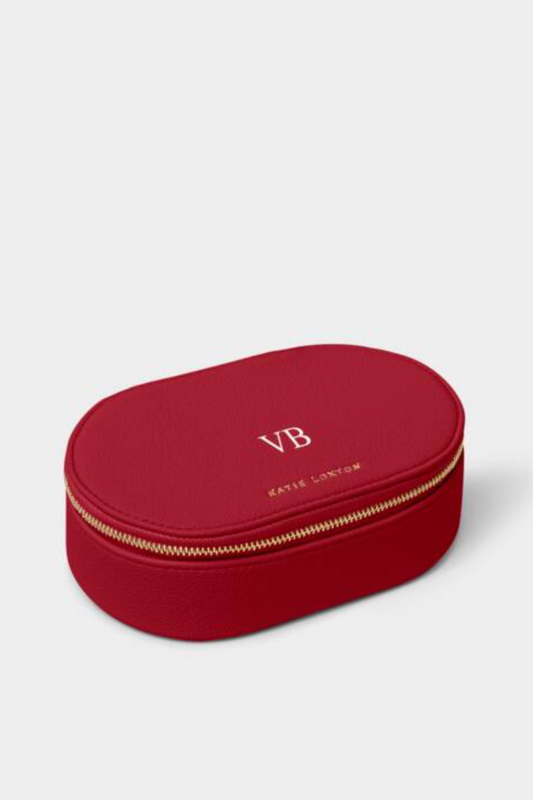 OVAL JEWELERY BOX | Garnet Red