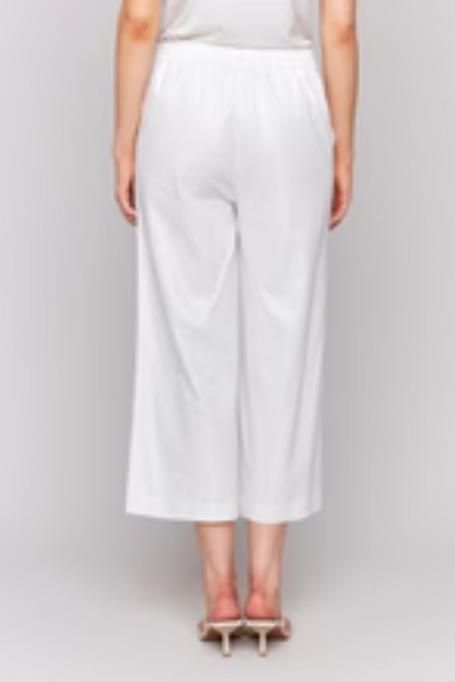 Foil Linen Blend Crop Pant - Champagne and Gold