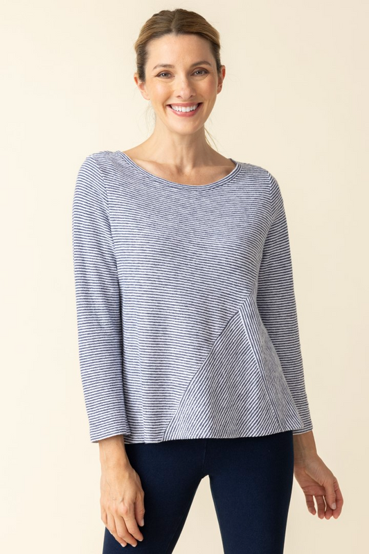 Navy Stripe Top