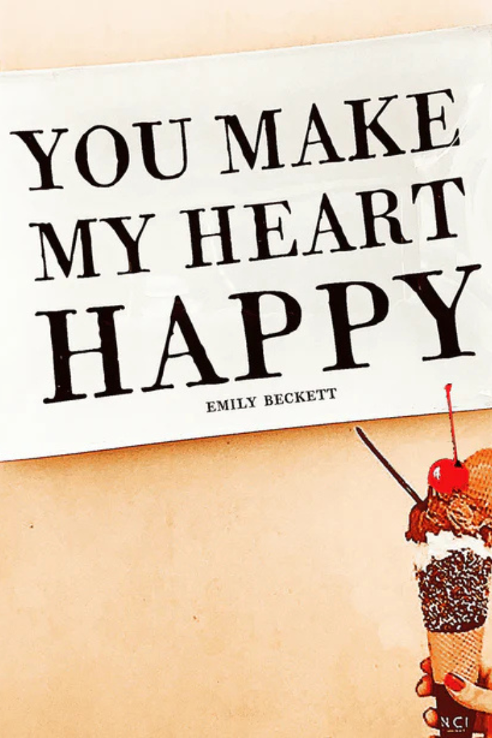You Make My Heart Happy Decoupage Glass Tray