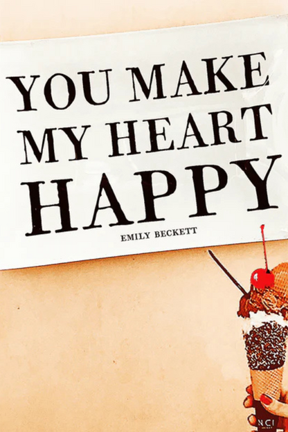 You Make My Heart Happy Decoupage Glass Tray