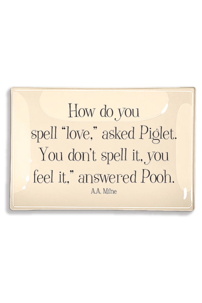 How Do You Spell Love Decoupage Glass Tray