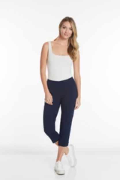 P/O Solid Crop with Read Front & Back Pockets and Ladder Straps at Hem