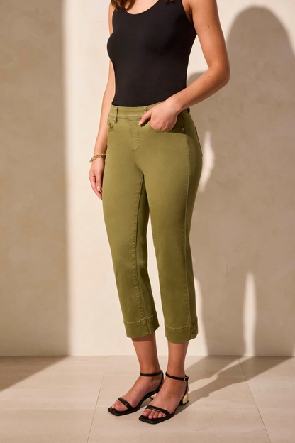 Pull-On Kick Flare Capri