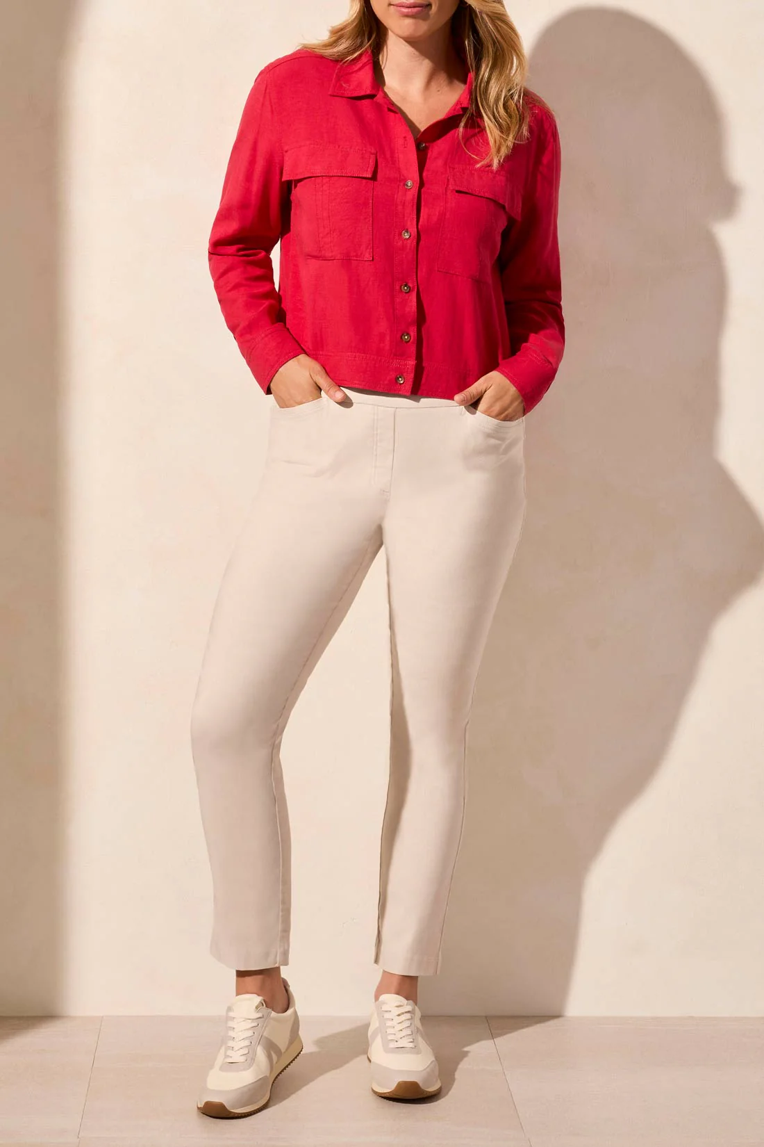 L/S Button Front Jacket W/Chest Pockets