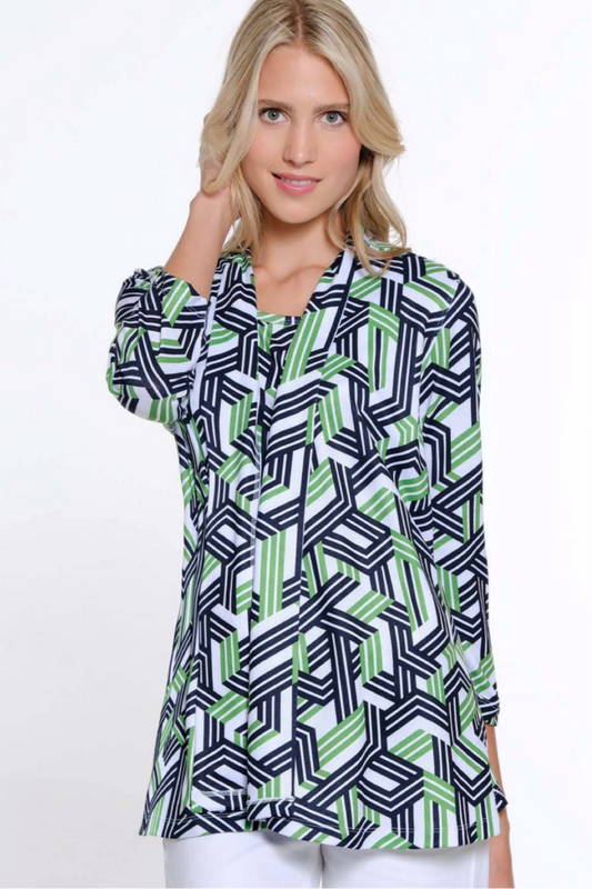 Print Knit Jacket and Matching Tank Set