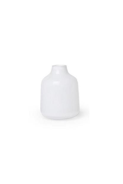 WHITE GLASS VASE