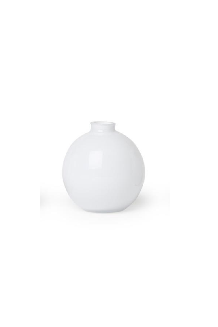 WHITE GLASS VASE