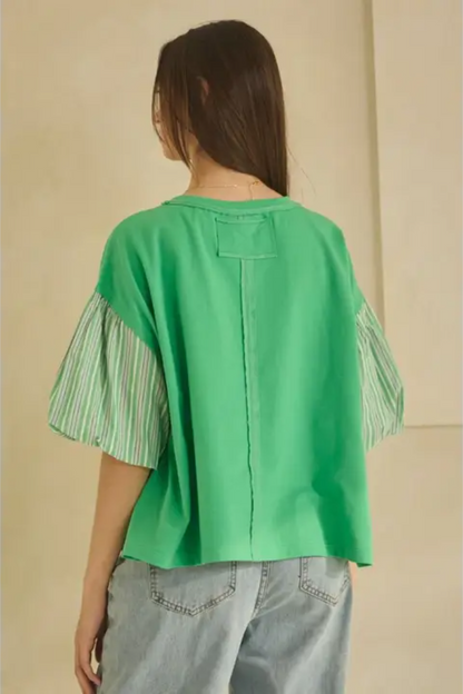 Flower Embroidered Terry Top