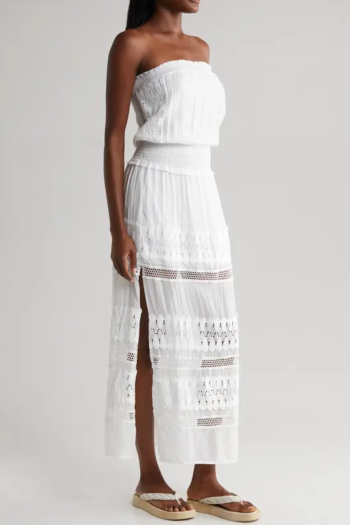 Strapless Crochet Maxi