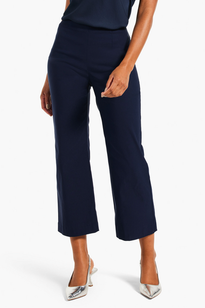 Polished Wonderstretch Wide-Leg Crop - Dark Indigo