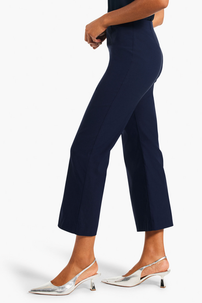 Polished Wonderstretch Wide-Leg Crop - Dark Indigo