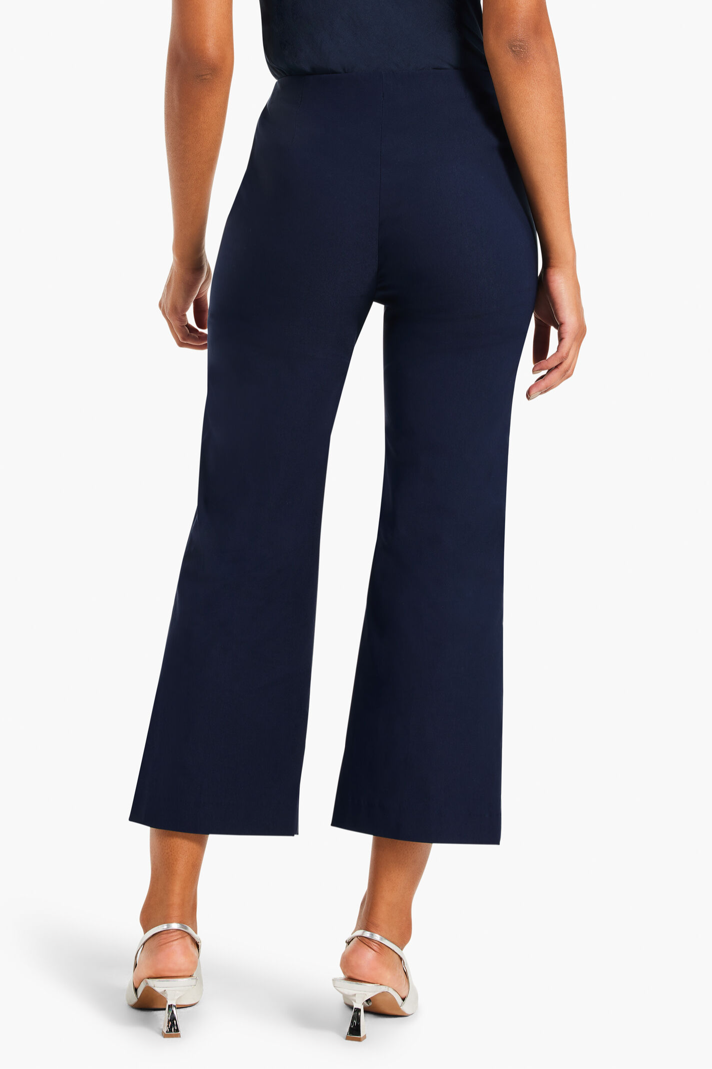 Polished Wonderstretch Wide-Leg Crop - Dark Indigo