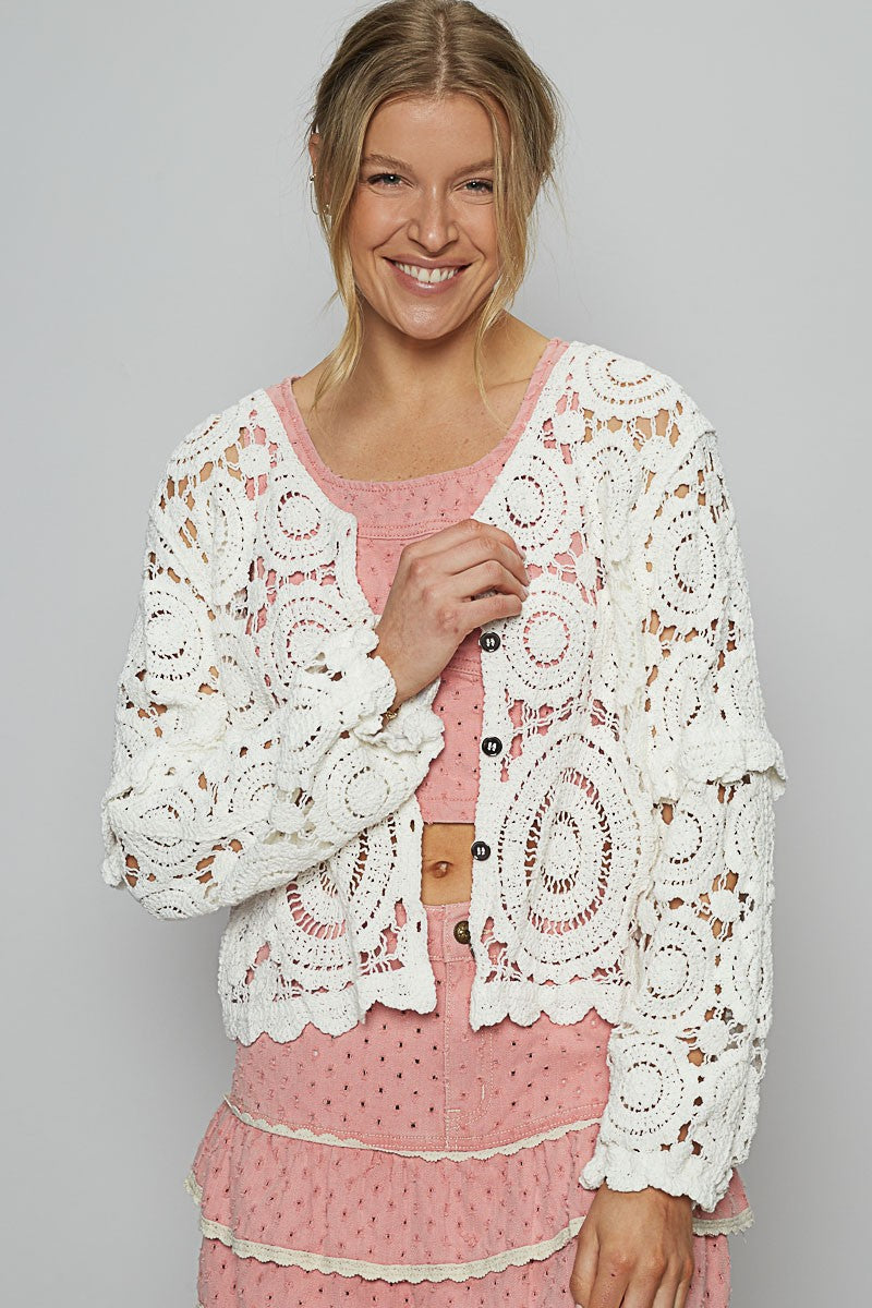 Crochet Cardigan Top