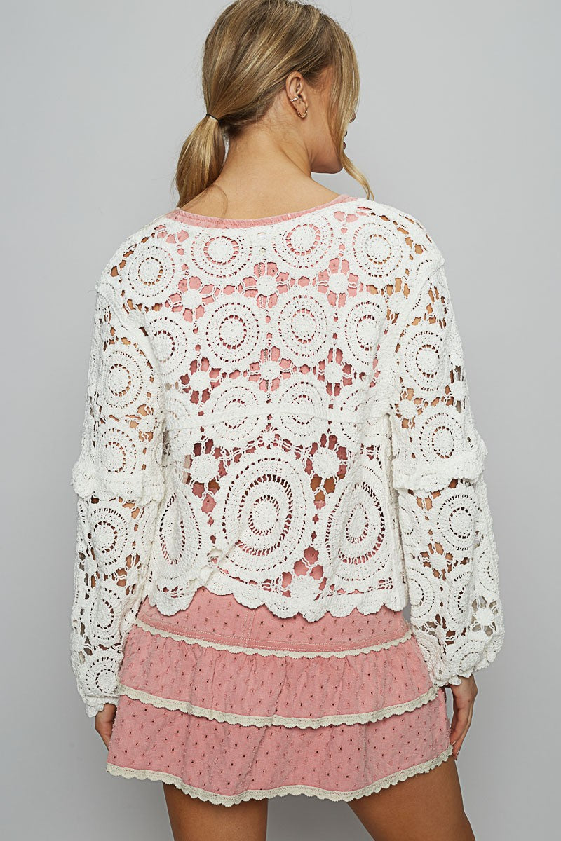 Crochet Cardigan Top