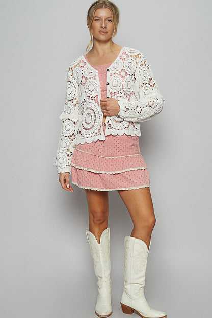 Crochet Cardigan Top