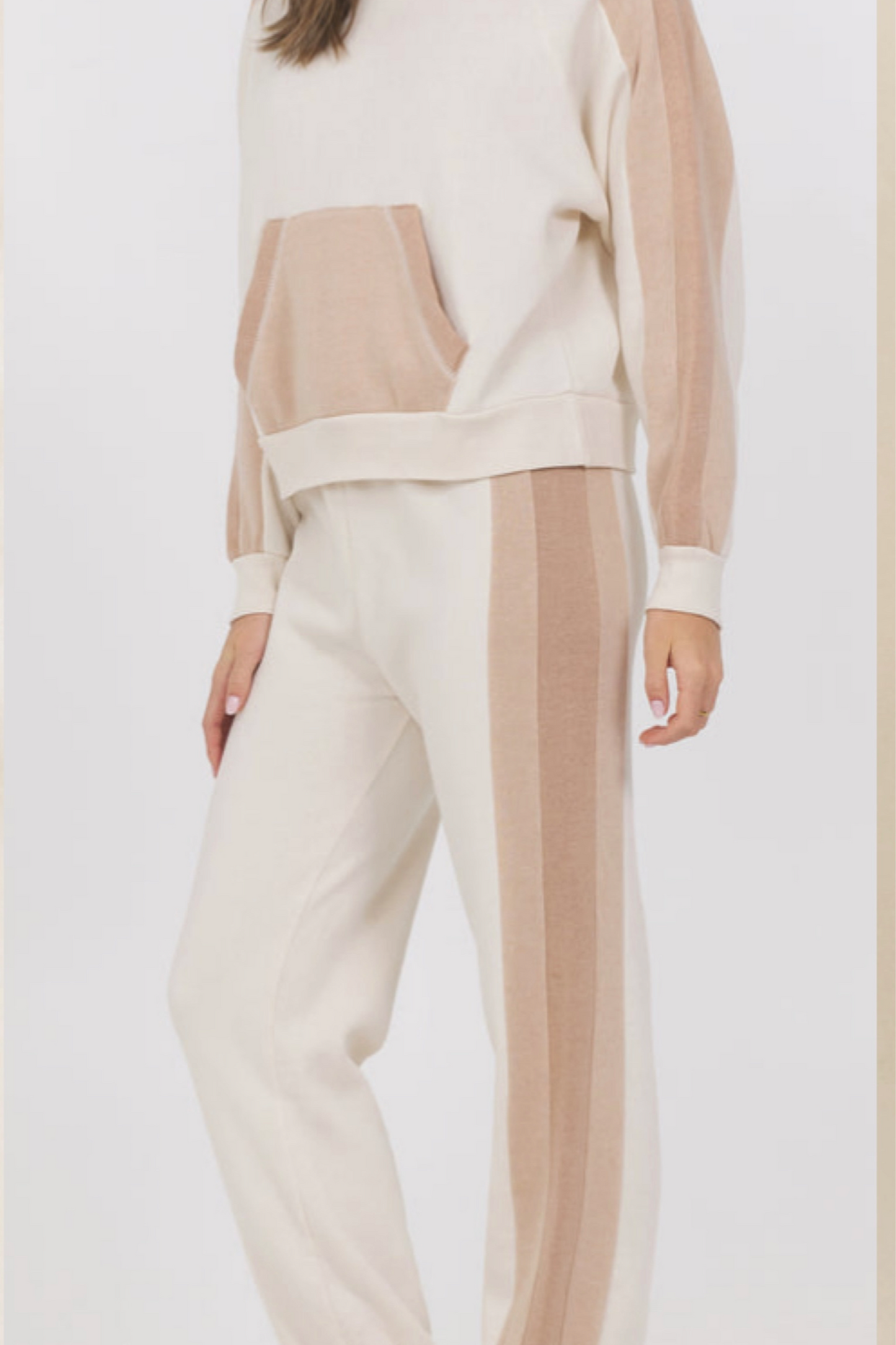 Color Block Fleece Jogger Set