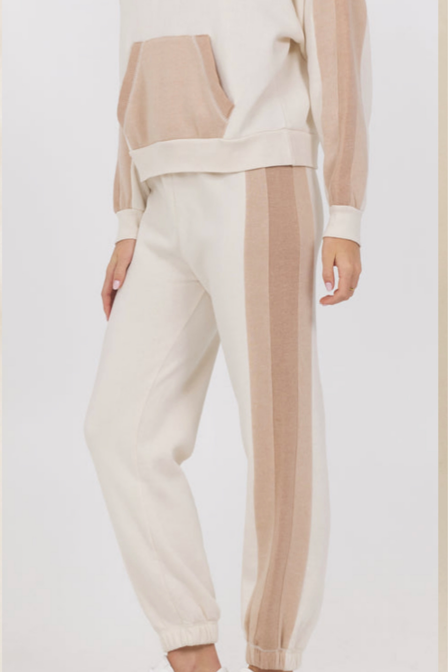 Color Block Fleece Jogger Set
