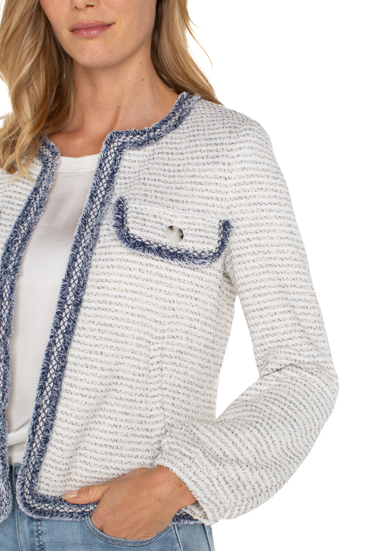 Boucle Collarless Jacket