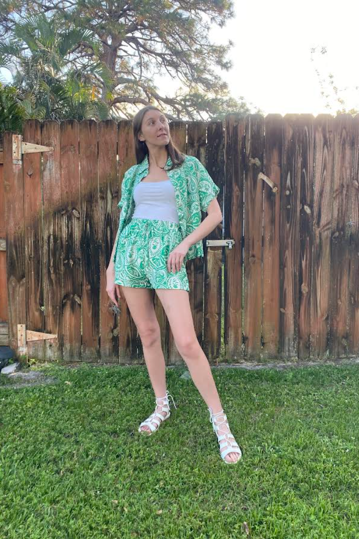 Verdant Paisley Shorts