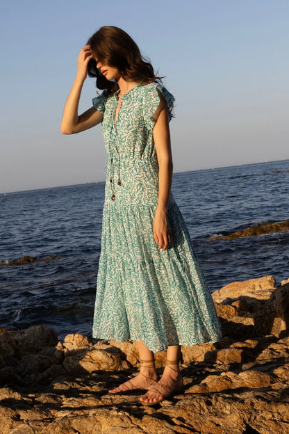 Cinched Flirty Midi Dress