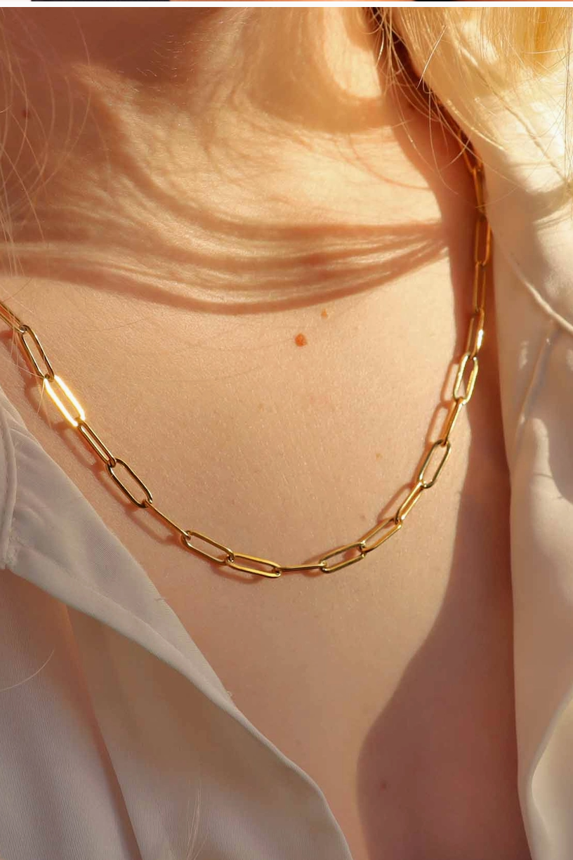 Charm Bar Paperclip Necklace