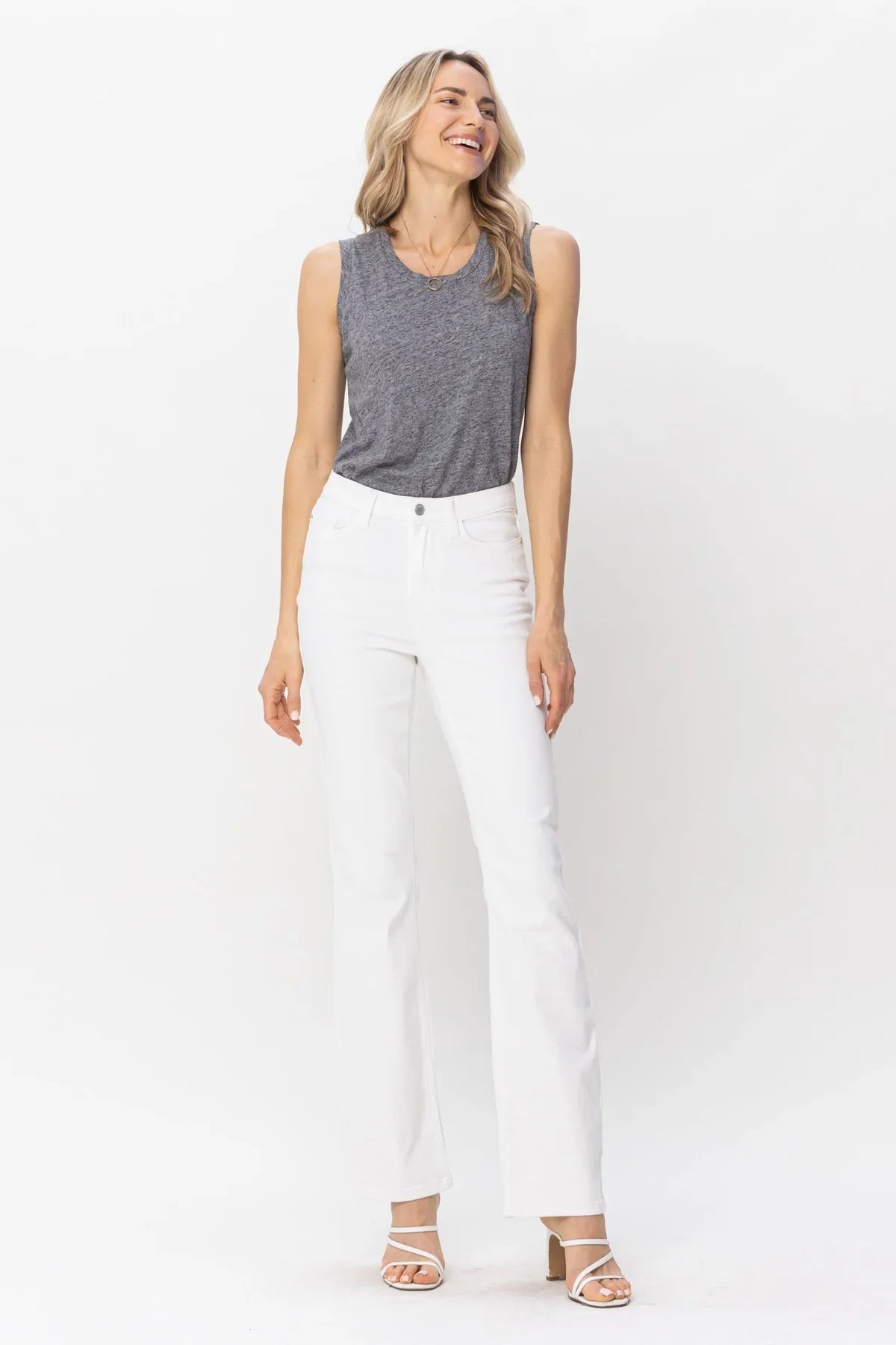 Judy Blue High Waist Side Slit Slim Boot Cut Jeans