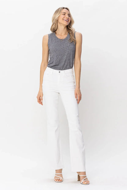 Judy Blue High Waist Side Slit Slim Boot Cut Jeans