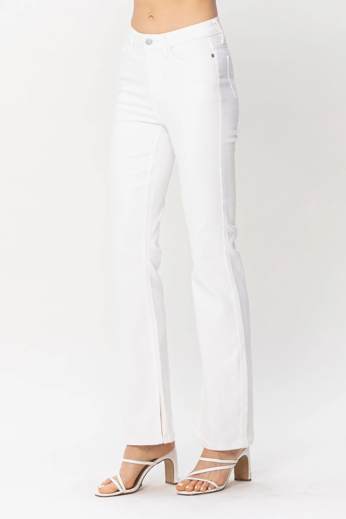 Judy Blue High Waist Side Slit Slim Boot Cut Jeans