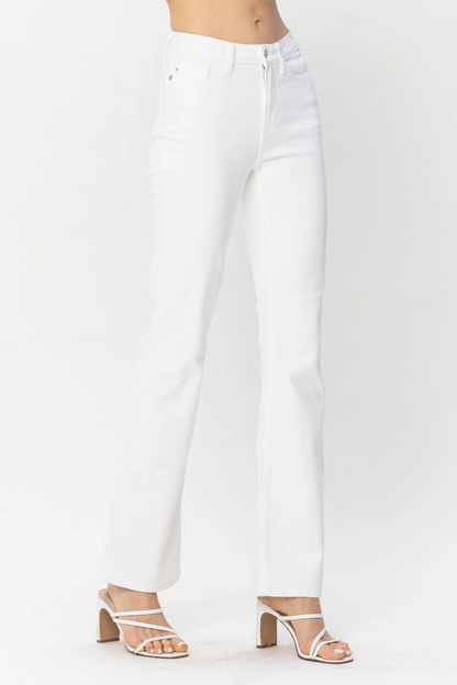 Judy Blue High Waist Side Slit Slim Boot Cut Jeans