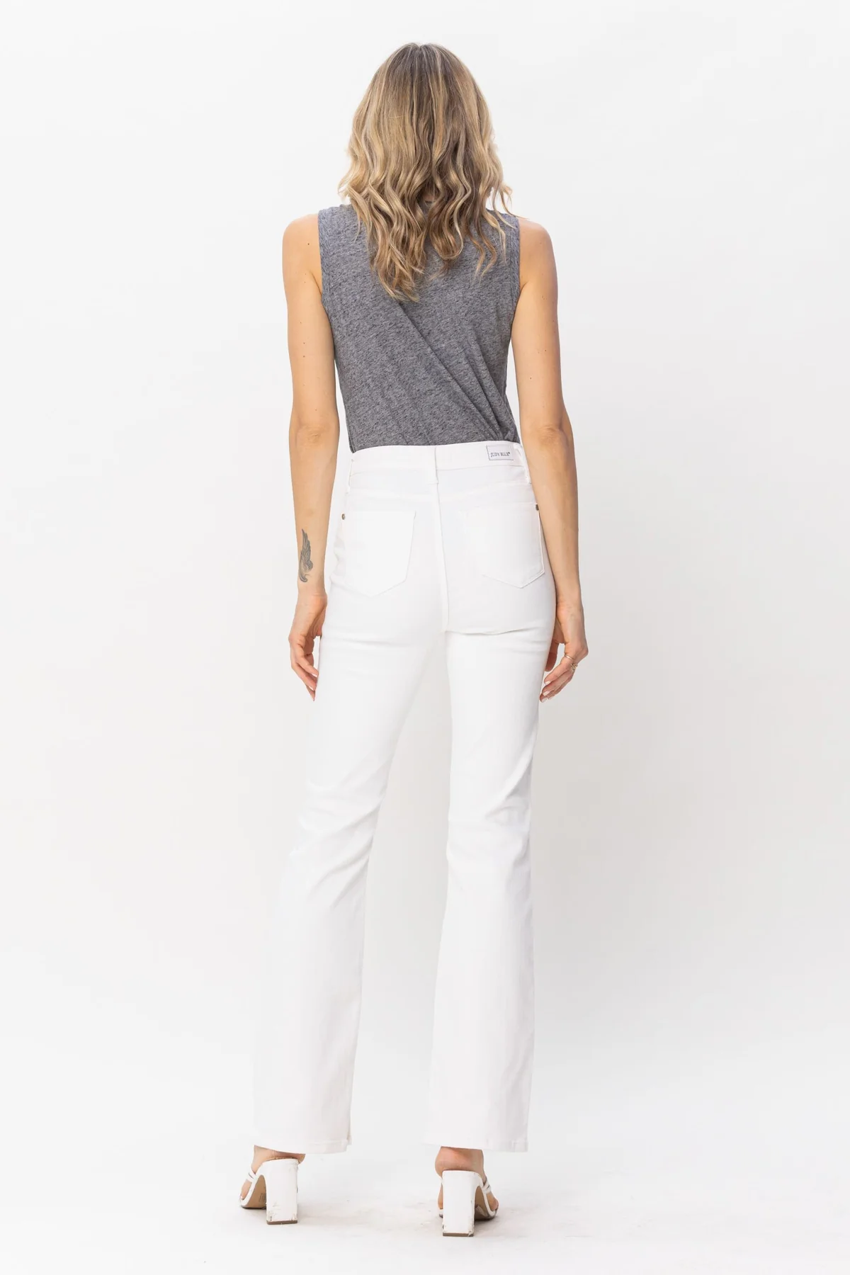 Judy Blue High Waist Side Slit Slim Boot Cut Jeans