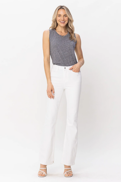 Judy Blue High Waist Side Slit Slim Boot Cut Jeans