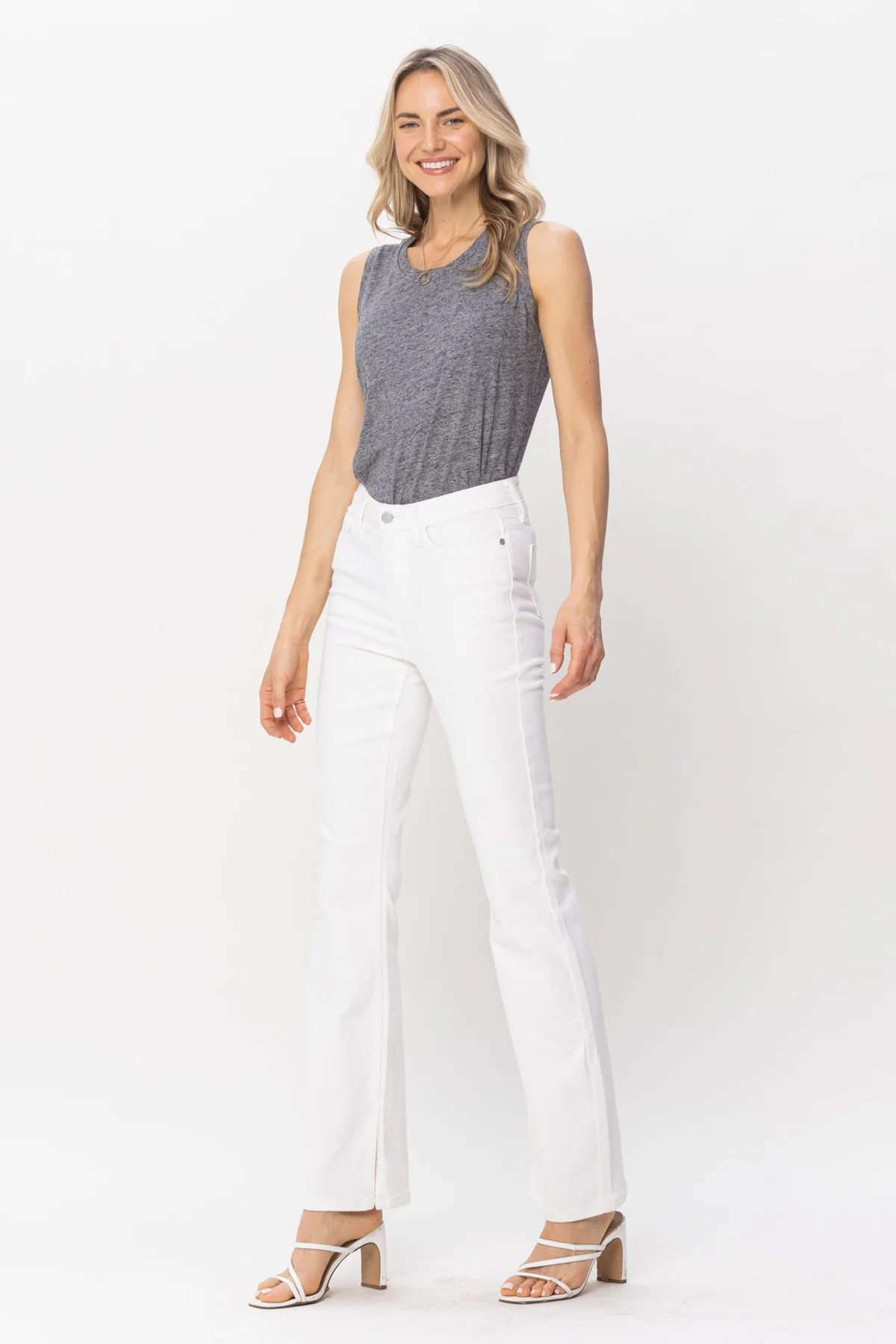 Judy Blue High Waist Side Slit Slim Boot Cut Jeans