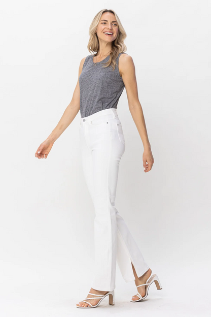 Judy Blue High Waist Side Slit Slim Boot Cut Jeans