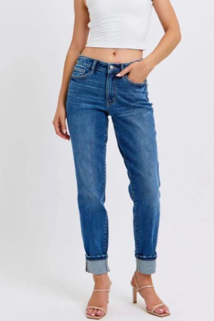 Judy Blue MR Boyfriend Vintage Cuff Non Destroy Fit