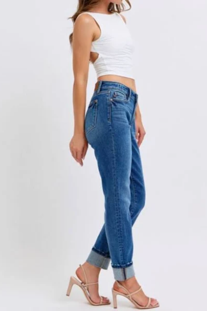 Judy Blue MR Boyfriend Vintage Cuff Non Destroy Fit