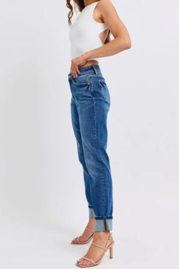 Judy Blue MR Boyfriend Vintage Cuff Non Destroy Fit