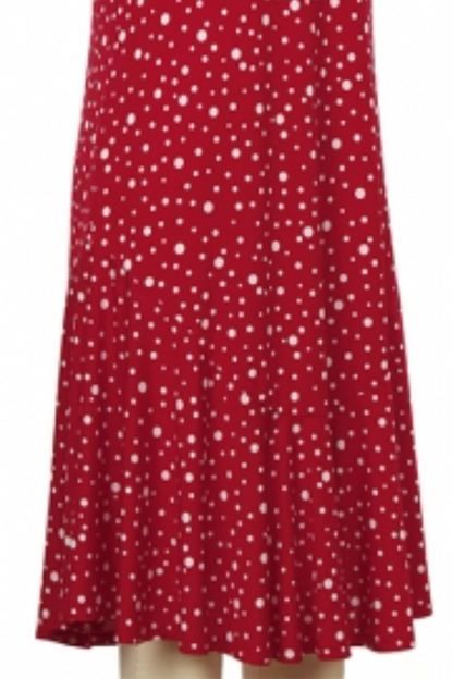 Short Sleeve Debrah Dot Print Dress - black only