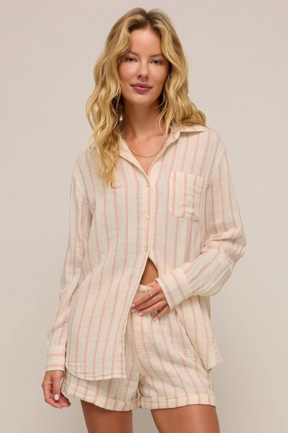 Saturday Stripe Gauze Shirt
