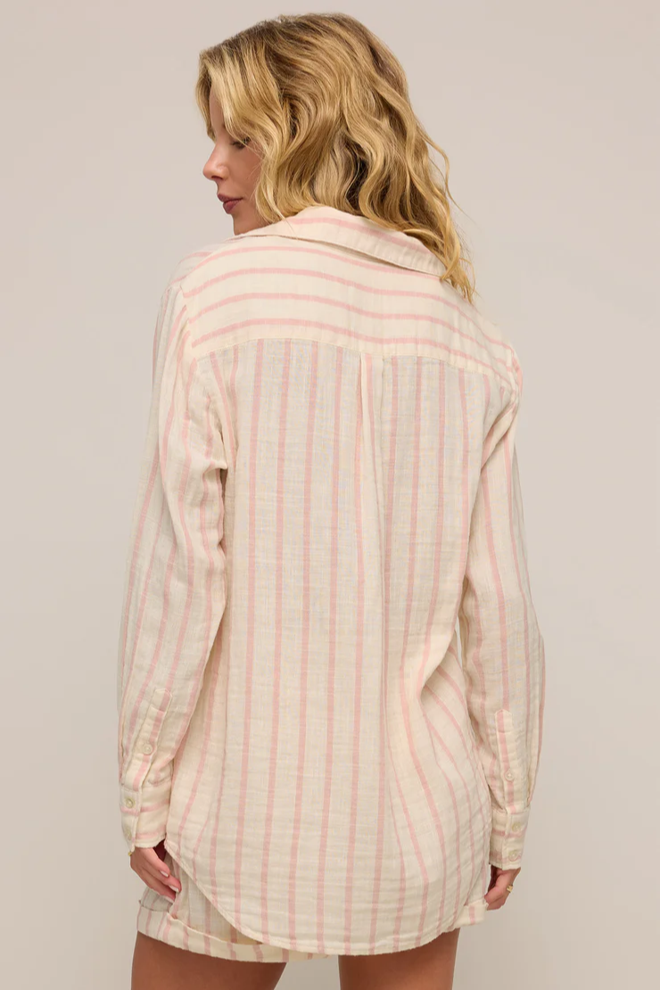Saturday Stripe Gauze Shirt