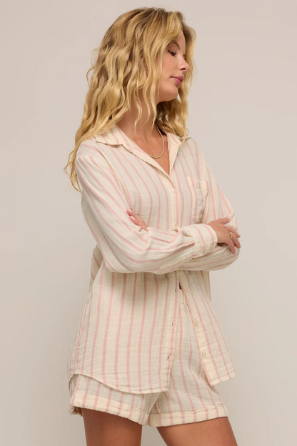 Saturday Stripe Gauze Shirt